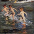 Kinder im 1899 Impressionismus Kinder stranden
